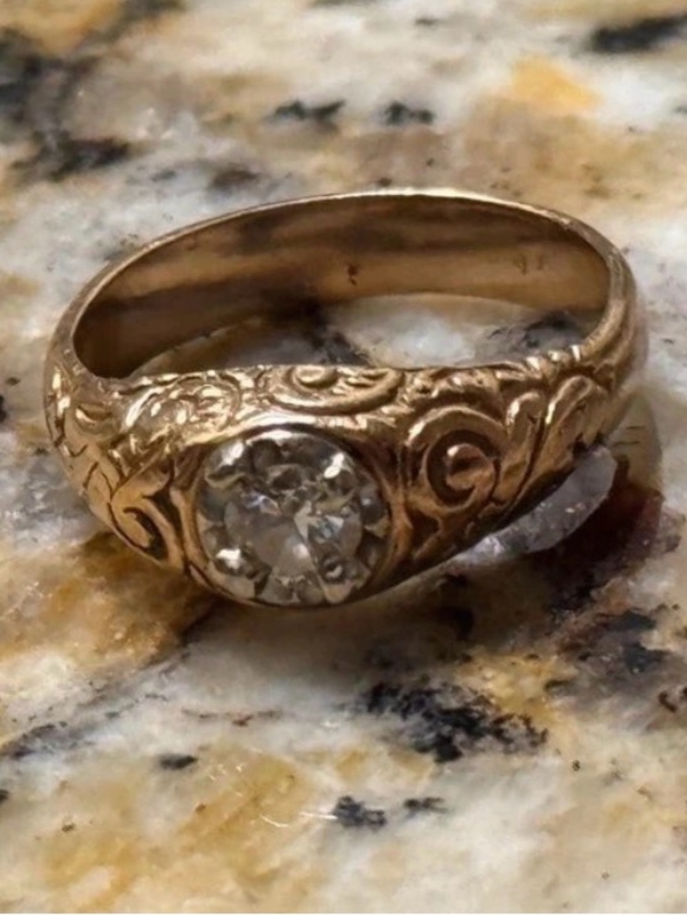 Antique Victorian 14K Yellow Gold - Petite Gypsy Ring